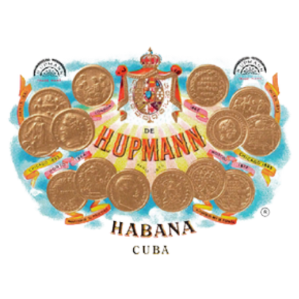 優民 H. Upmann Magnum 50 雪茄及其帶有金色獎牌圖騰的傳統木盒，展現德系嚴謹的古巴工藝。