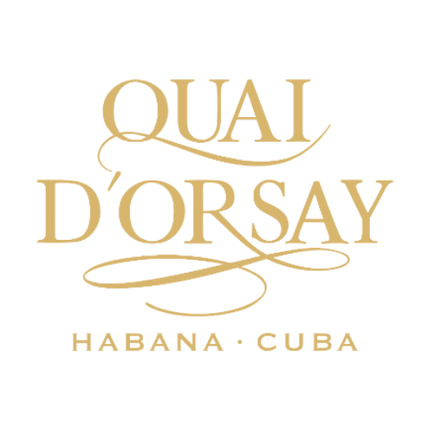 希多爾賽 Quai d'Orsay No. 54 雪茄，帶有標誌性的金黃色圓形標籤，展現出法式優雅、輕盈且明亮的品牌色調。