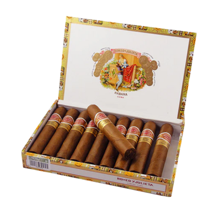 雪茄型号：Wide Churchills | 包装：25支木盒 | 品牌：Romeo Y Julieta