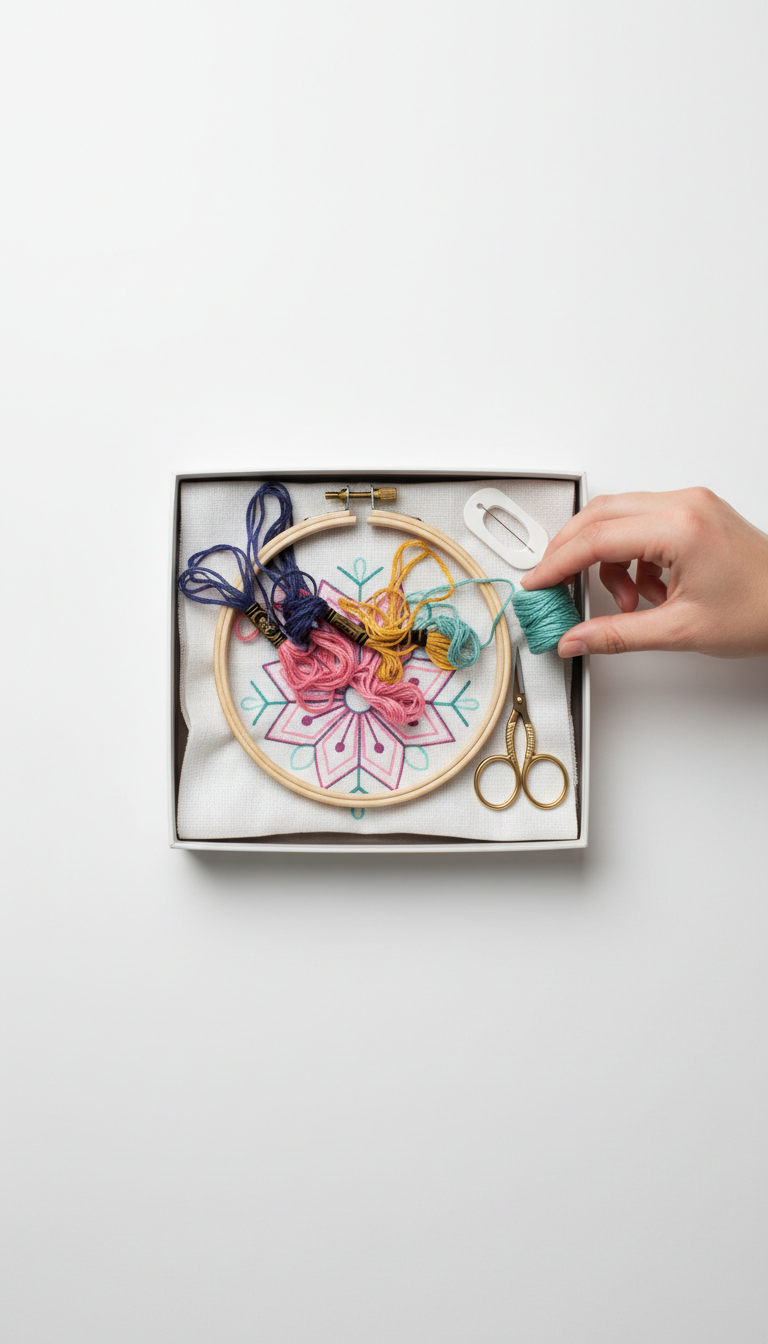 天然纖維現代刺繡套件